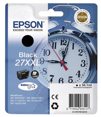 Epson Singlepack Black 27XXL DURABrite Ultra Ink C13T27914012