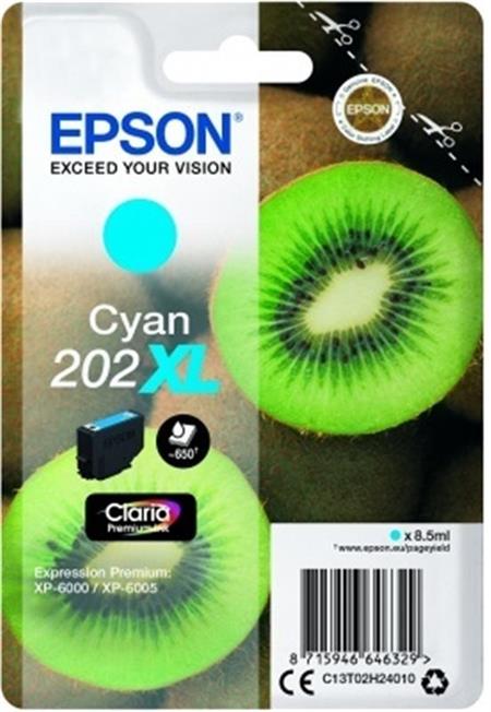 Epson singlepack,Cyan 202XL,Premium Ink,XL C13T02H24010