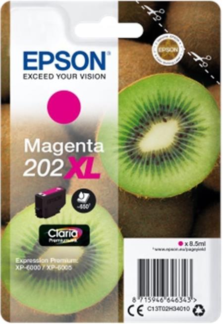 Epson singlepack,Magenta 202XL,Premium Ink,XL C13T02H34010