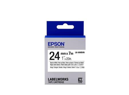 Epson Tape Cartridge LK-6WBVN Vinyl, Black White 24 mm 7m