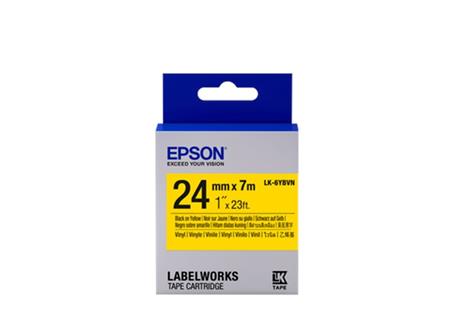 Epson Tape Cartridge LK-6YBVN Vinyl, Black Yellow 24 mm 7m