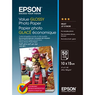 Epson Value Glossy Photo Paper 10x15cm 50 sheet C13S400038