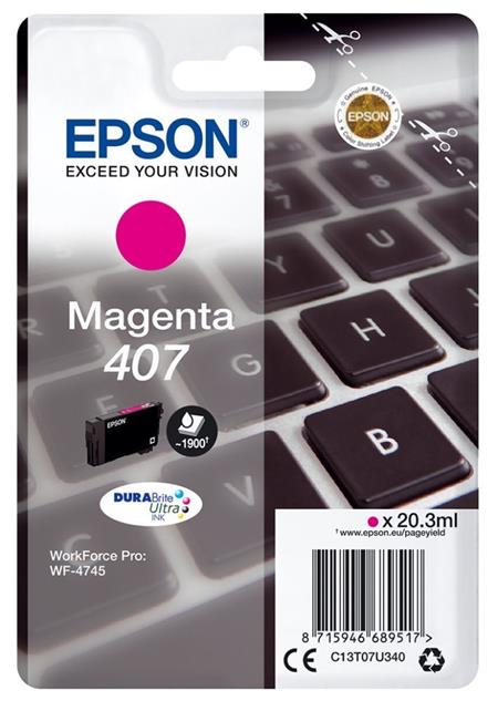 Epson WF-4745 Series Ink Cartridge XL Magenta C13T07U340 - originální