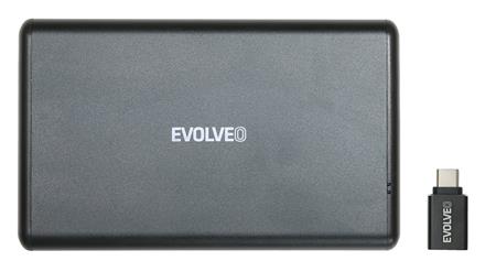 Evolveo 2.5" Tiny 2, 10Gb/s, externí rámeček na HDD, USB A 3.1 + redukce USB A/USB C