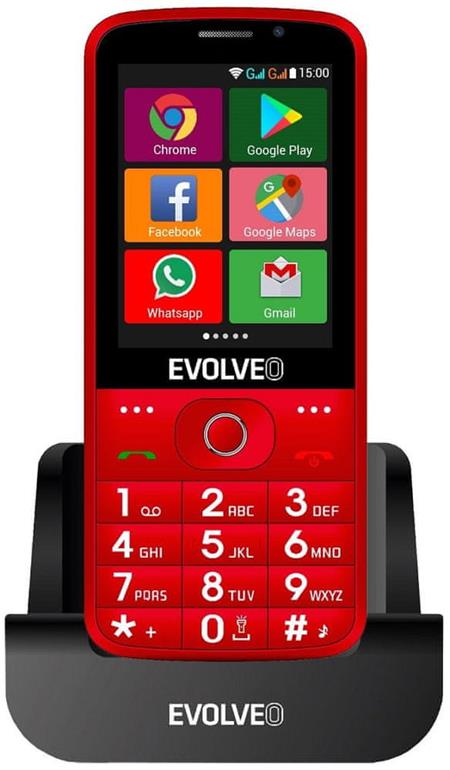 Evolveo EasyPhone AD, červený