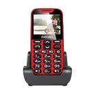 Evolveo EasyPhone XD, mobilní telefon pro seniory s nabíjecím stojánkem, červený