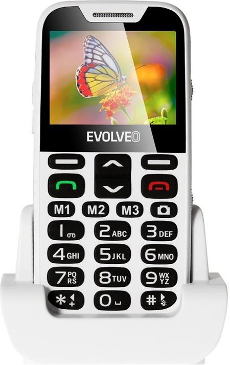 Evolveo EasyPhone XD s nabíjecím stojánkem, bílá