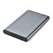 Externí box GEMBIRD pro 2,5" disky, USB 3.1, Type-C, broušený hliník, šedý