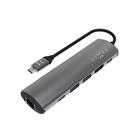 Fixed 6-portový hliníkový USB-C HUB Pro, pro notebooky a tablety, šedý,rozbaleno