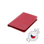 Fixed Kožená peněženka Passport, velikost cestovního pasu, červená