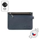 Fixed Kožená peněženka Smile Coins se smart trackerem Smile Pro, modrá