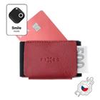 Fixed Kožená peněženka Smile Tiny Wallet se smart trackerem Smile PRO, červená