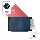 Fixed Kožená peněženka Smile Tiny Wallet se smart trackerem Smile PRO, modrá