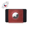 Fixed Kožená peněženka Tiny Wallet for AirTag z pravé hovězí kůže, červená