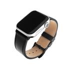 Fixed Kožený řemínek Leather Strap pro Apple Watch 42/44/45/49mm, černý