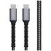 Fixed Nabíjecí a datový odolný kabel Armor s konektory USB-C USB-C a podporou PD, 1.2 m, USB 2.0, 240W, šedý