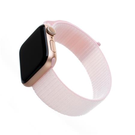 Fixed Nylonový řemínek Nylon Strap pro Apple Watch 38/40/41mm, růžový