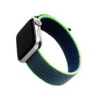 Fixed Nylonový řemínek Nylon Strap pro Apple Watch 42/44/45/49mm, neonově modrý