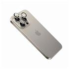 Fixed Ochranná skla čoček fotoaparátů Camera Glass pro Apple iPhone 15 Pro 15 Pro Max, přírodní titan
