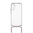 Fixed Pouzdro Pure Neck s růžovou šňůrkou na krk pro Samsung Galaxy A34 5G