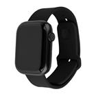 Fixed Set silikonových řemínků Silicone Sporty Strap pro Apple Watch 42 44 45mm, černý