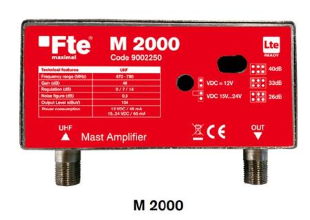 FTE M2000 LTE předzesilovač UHF