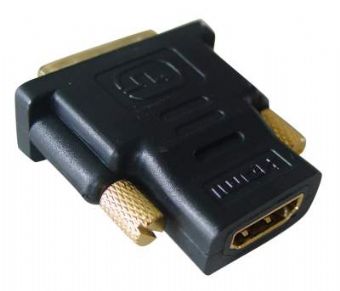 GEMBIRD redukce HDMI na DVI, F/M, zlacené kontakty, černá A-HDMI-DVI-2