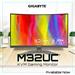 Gigabyte 31,5" Gaming monitor M32UC UHD, 3840x2160, 144Hz, 3000:1, 350cd m2, 1ms, 2xHDMI 2.1, 1xDP, 1xUSB-C, SS VA