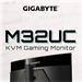 Gigabyte 31,5" Gaming monitor M32UC UHD, 3840x2160, 144Hz, 3000:1, 350cd m2, 1ms, 2xHDMI 2.1, 1xDP, 1xUSB-C, SS VA
