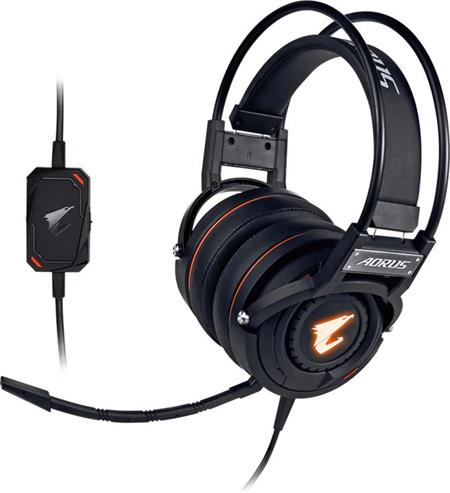 Gigabyte sluchátka s mikrofonem headset AURUS H5, wired, RGB Lighting, USB 3.5mm