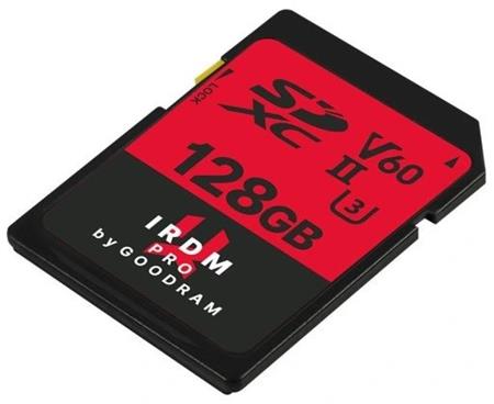 GoodRam IRDM 128GB MEMORY CARD UHS-II U3 V60 read to 265MB s write: to 120MB s; IRP-S6B0-1280R12