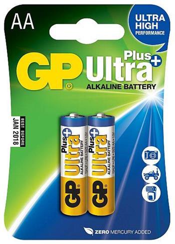 GP Alkalická baterie AA GP Ultra Plus (blistr 2ks)