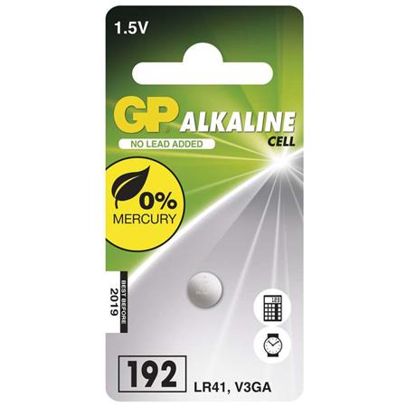 GP Alkalická knoflíková baterie GP LR41 (192F), blistr