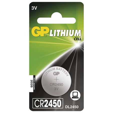 GP Lithiová knoflíková baterie CR2450 blistr