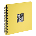 Hama album klasické spirálové FINE ART 28x24 cm, 50 stran, žlutá, černé stránky