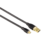 Hama micro USB 2.0 kabel, typ A - micro B, 1,8m, černý