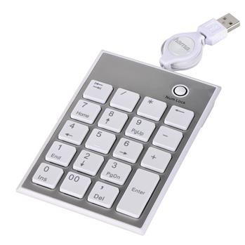 Hama numerická klávesnice SK140 Slimline, bílá