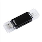 Hama USB 2.0 OTG čtečka karet Basic, SD/microSD, černá
