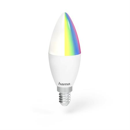 Hama WiFi LED žárovka, E14, 4,5 W, RGB, stmívatelná