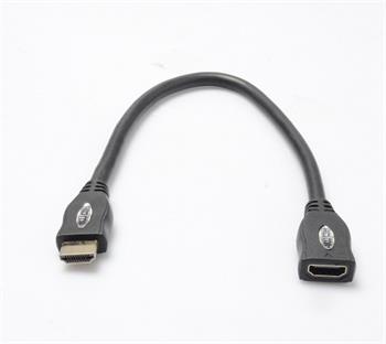 HDMI adaptér samec/samice, 0,3m, černý