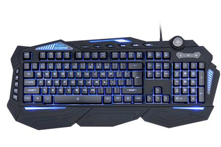 Herní klávesnice C-TECH Scorpia V2 (GKB-119), pro gaming, CZ/SK, 7 barev podsvícení, programovatelná, černá, USB