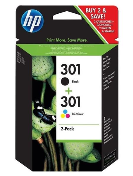 HP 301 (N9J72AE, černá a barevná)