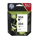 HP 304 (3JB05AE, černá + 3barevná) - inkoust pro HP Deskjet 2620/2630, 2pack