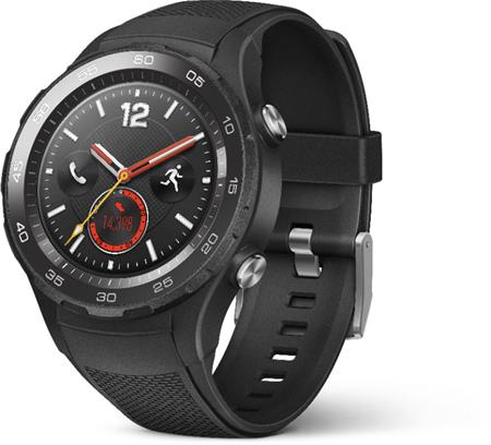 Huawei Watch 2, černý kožený pásek