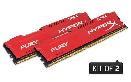 HyperX FURY DDR4 2x16GB (3466MHz), červená