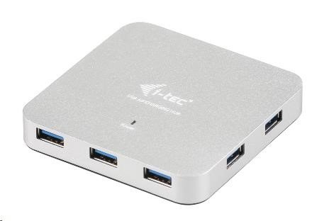 i-Tec USB 3.0 Hub 7-Port Metal s napájecím adaptérem