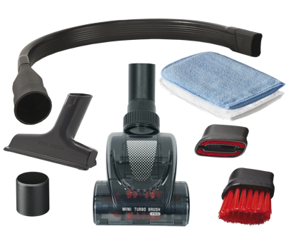 ROWENTA Car Kit accessories - XXL crevice + sofa brush + mini turbobrush, 2 dust gloves + 2 universal rings + 2 adaptable dust brushes; ZR001110
