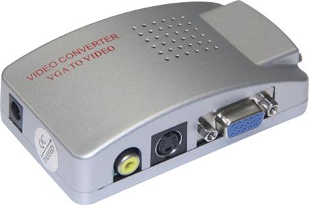 PremiumCord Převodník signálu  z PC ->TV cinch + s-video konektory; a-8