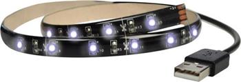 Solight LED pásek pro TV, 100cm, USB, vypínač, studená bílá; WM501