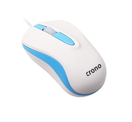 Crono CM642 - optická myš, USB, modrá + bílá; CM642
